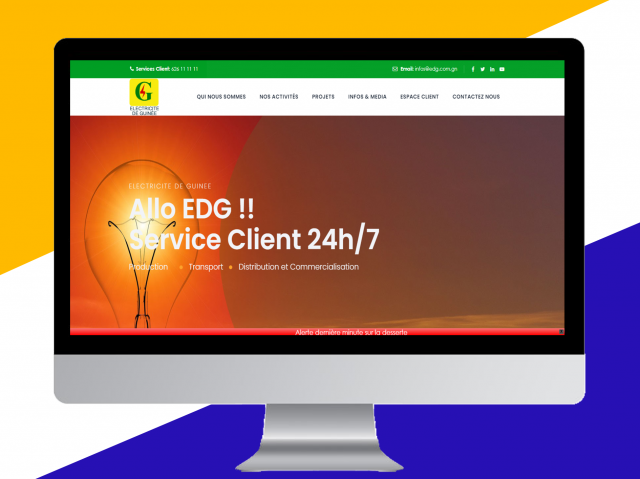 Réalisation du site internet de EDG SA